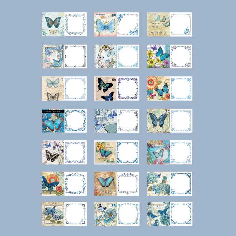 Dekoratives Basispapier der Butterfly-Serie (42 Stück)