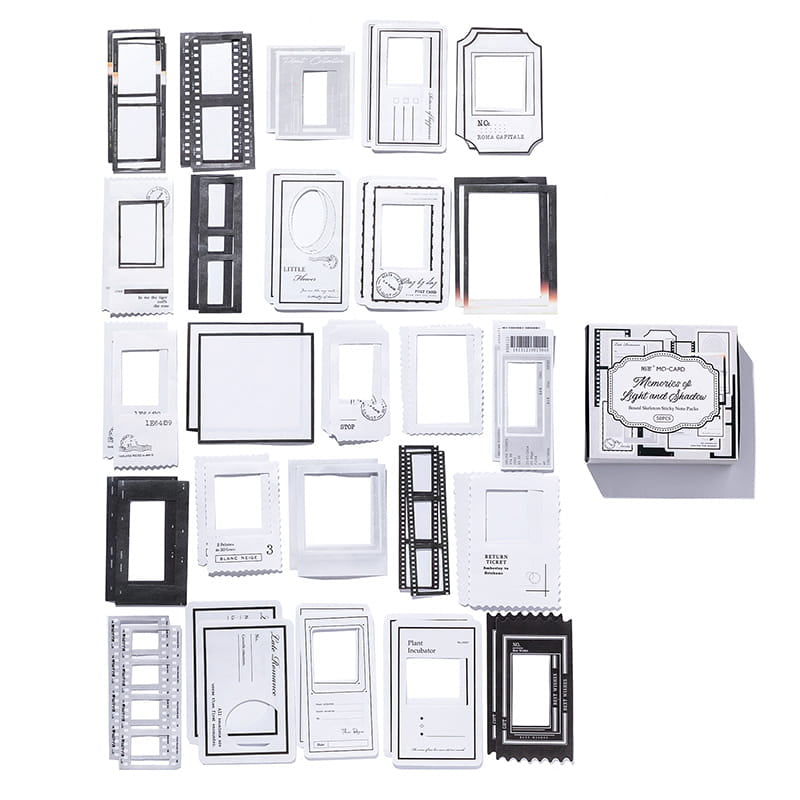 Lot de 50 feuilles de collage découpées en boîte