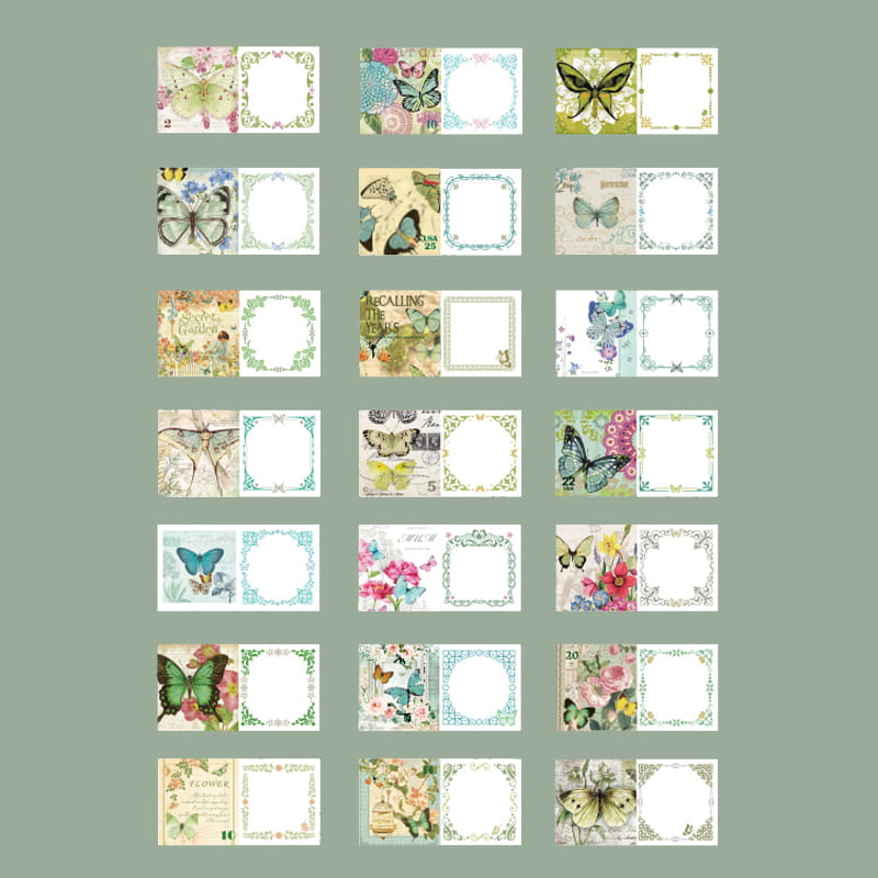 Butterfly Series Decorative Base Paper (42 Pcs)