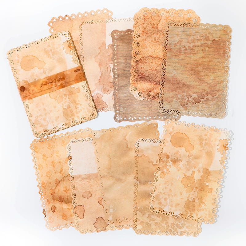 10 pièces de papier ajouré en dentelle 