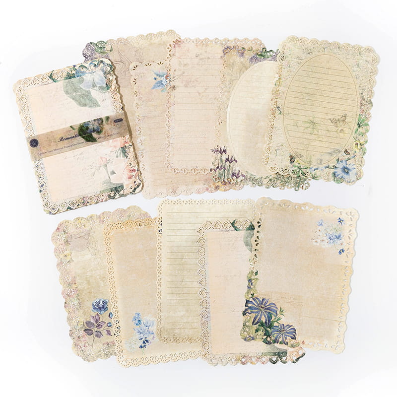 10 pièces de papier ajouré en dentelle 