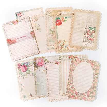 10 Pcs Hollow-out Lace Material Paper