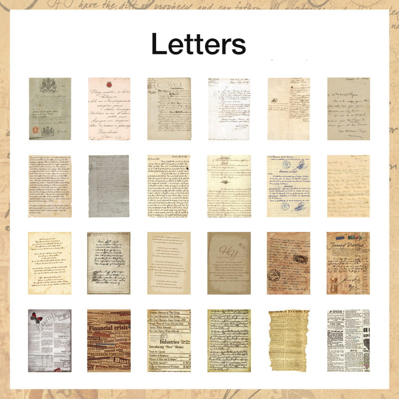 24-teiliges selbstklebendes Retro-Aufkleberpaket