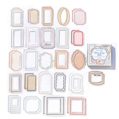 50 Pcs Boxed Die-Cut Border Collage Paper