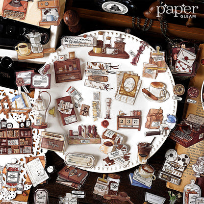 40 Pcs Vintage Objects Deco PET Sticker Pack