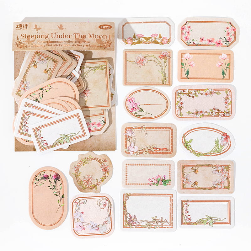 45 Pcs Botanical Theme Deco Sticker Pack