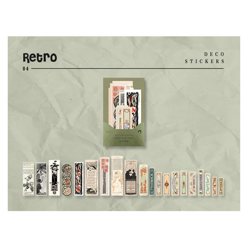 Lot de 40 bandes autocollantes en papier Washi