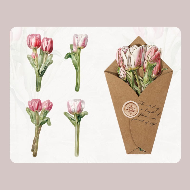 Vorgeschnittene Blumenkarten mit Goldfolie (8 Stück)