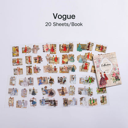 20 Sheets Pre-cut PET Sticker Book