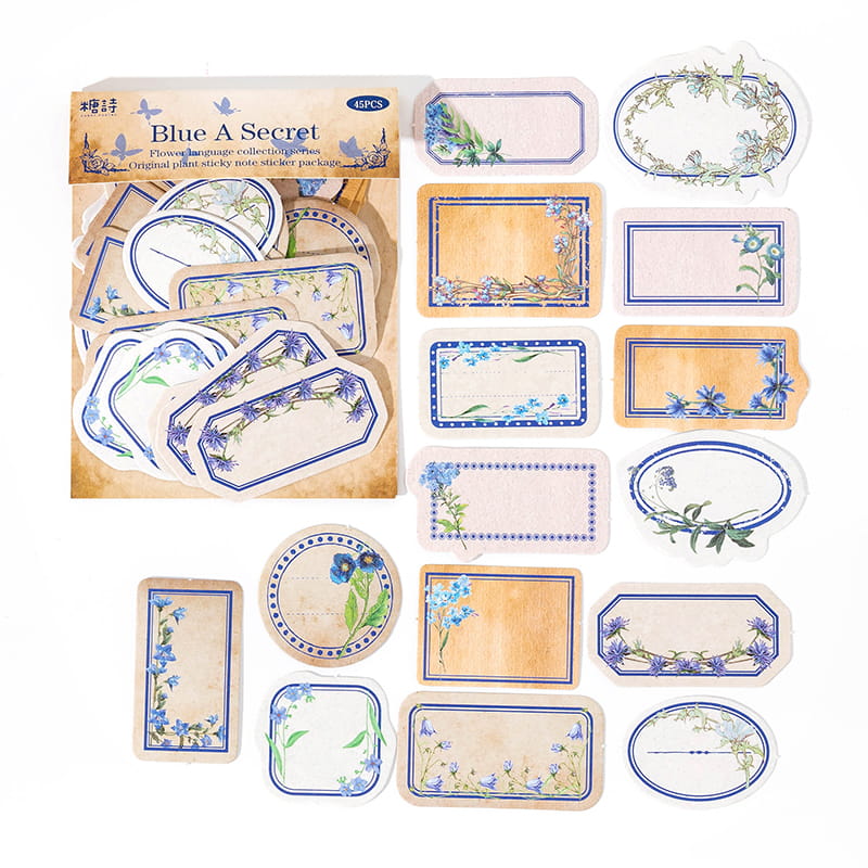 45 Pcs Botanical Theme Deco Sticker Pack