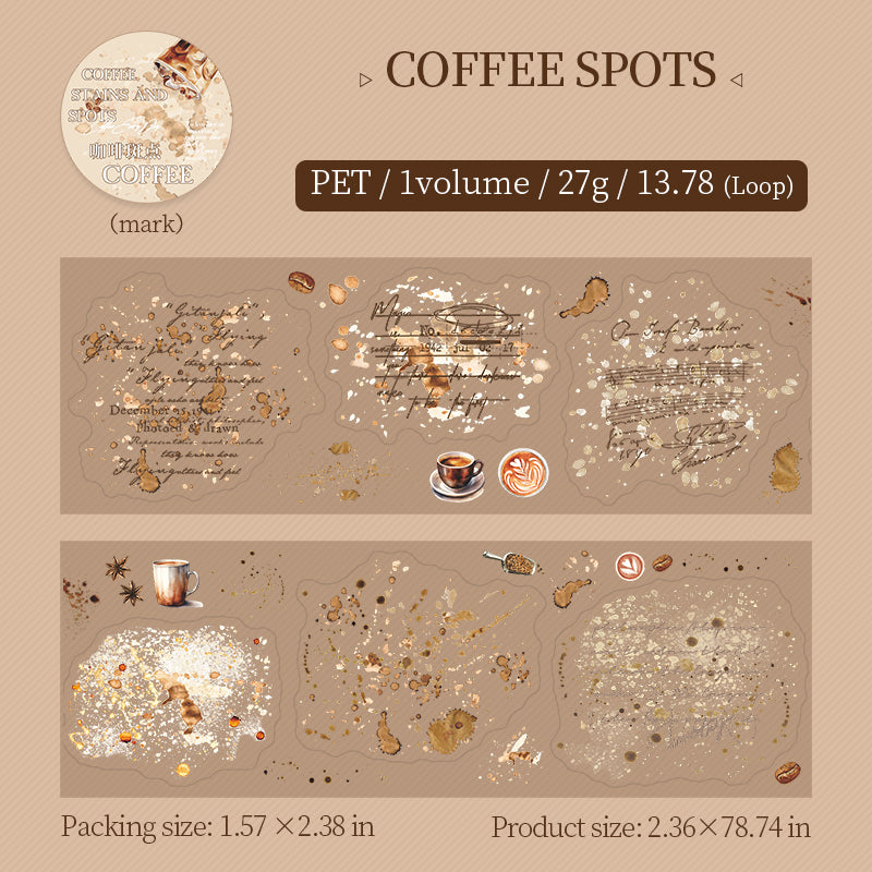 Coffee Stain PET Tape