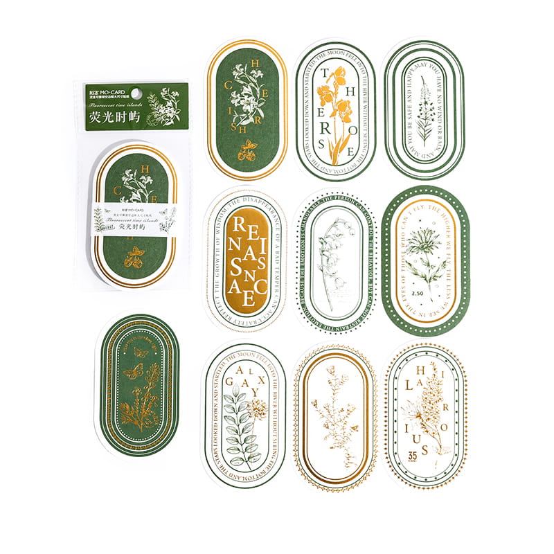 10 Pcs Luxurious Gold Foil Pre-Cut Hollow Stickers