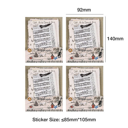 24 Pcs Self-adhesive Retro Sticker Pack