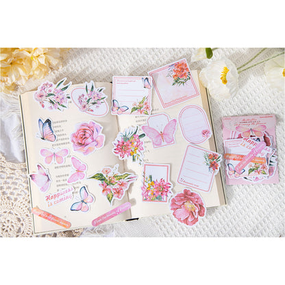 40 Pcs Floral and Butterfly Journal Deco Sticker Pack