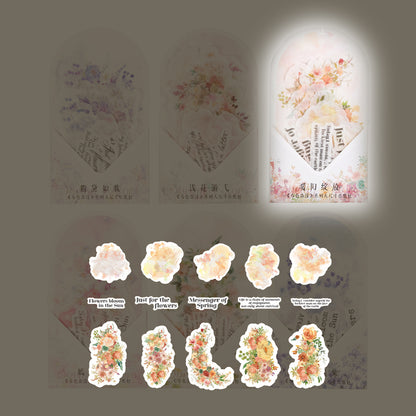 15 Pcs Floral Fantasy Washi Paper Sticker Pack (Big Size)